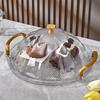 Household Tea Cups, Water Cups, Plastic Tea Trays Nordic Fruit Plate Commercial Storage Tray PET Light Luxury Circular Tray