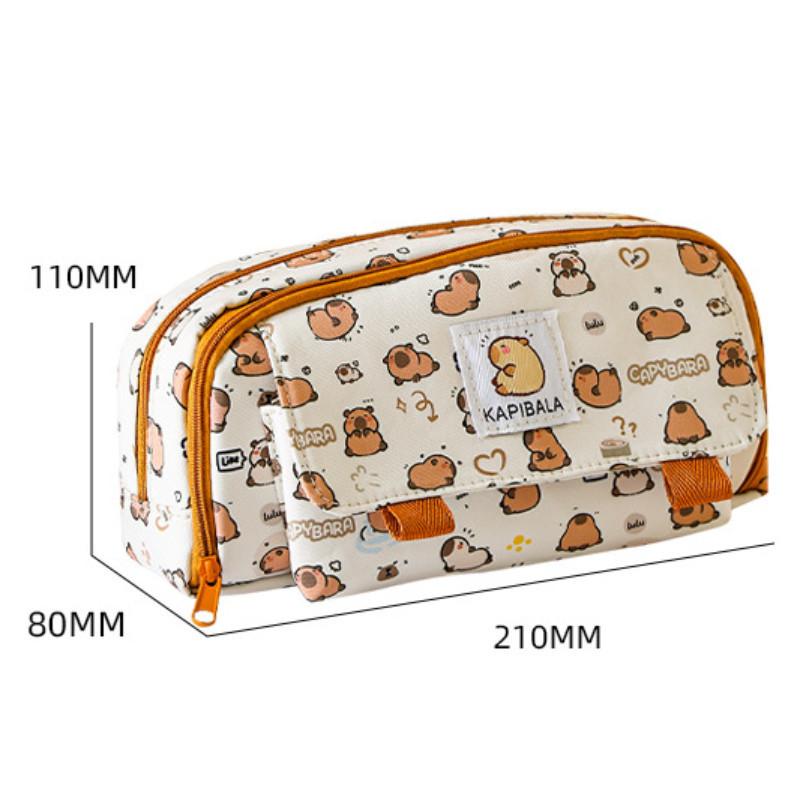 Capybara Large Capacity Pencil Case, Pencil Pouch, Pencil Bag, Pen Case, Pen Pouch, Pen Bag, Pencil Pouches, Pencil Bags, Green Pencil Case