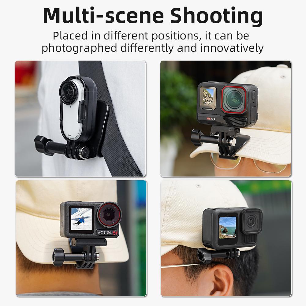Hat Clip Mount for Insta360 GO 3S/3 Action Camera ABS+PC Cap Clamp Holder