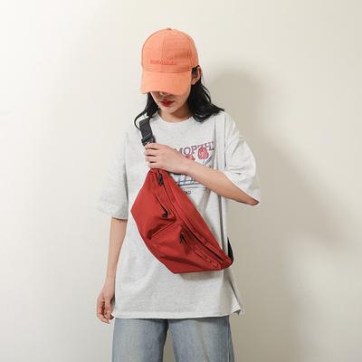 Trendy Brand Sports Small Satchel 2025 Spring New Versatile Solid Color Shoulder Small Satchel Chest Bag Waist Bag Women
