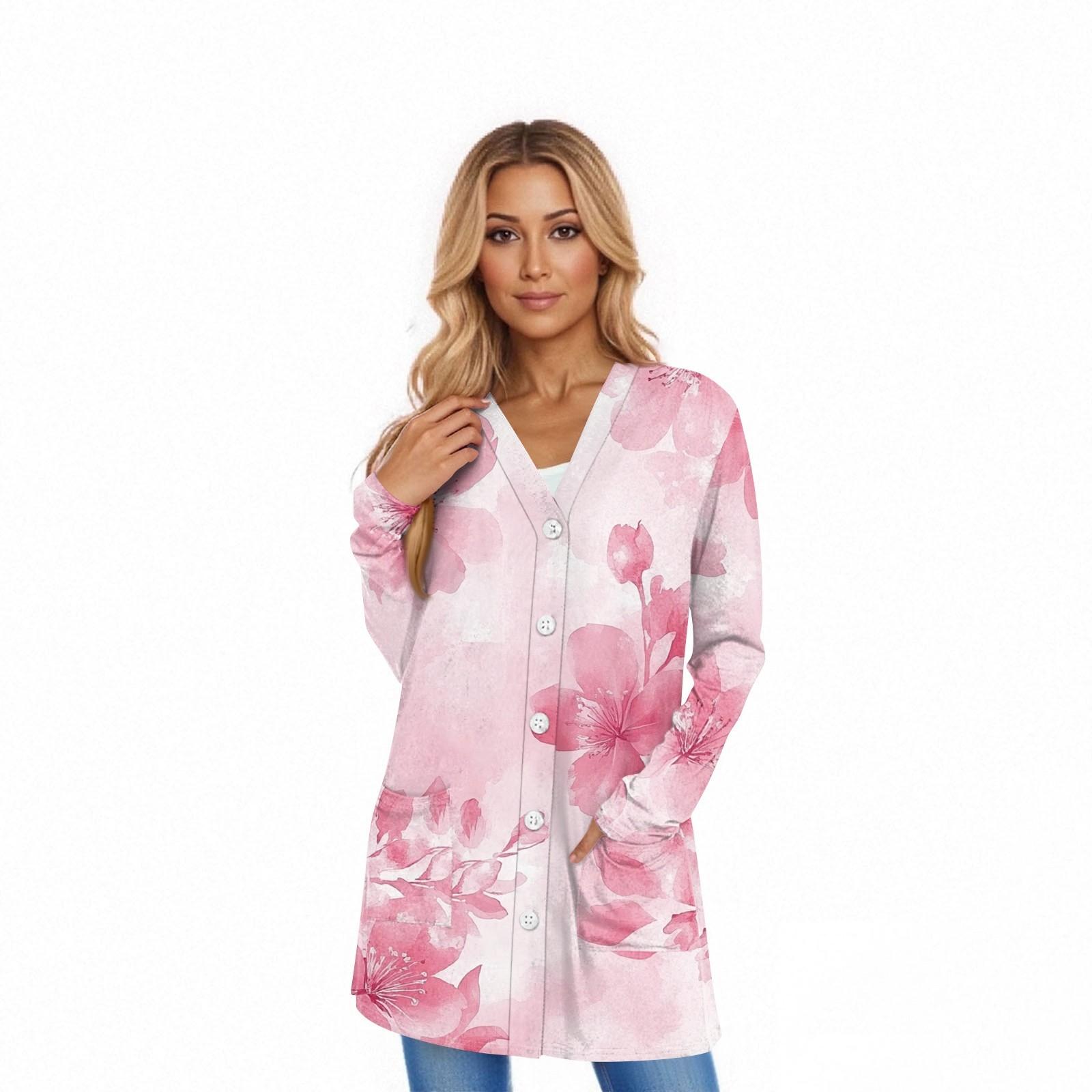 

Женский кардиган с длинным рукавом, повседневная куртка с карманами, топ XXL