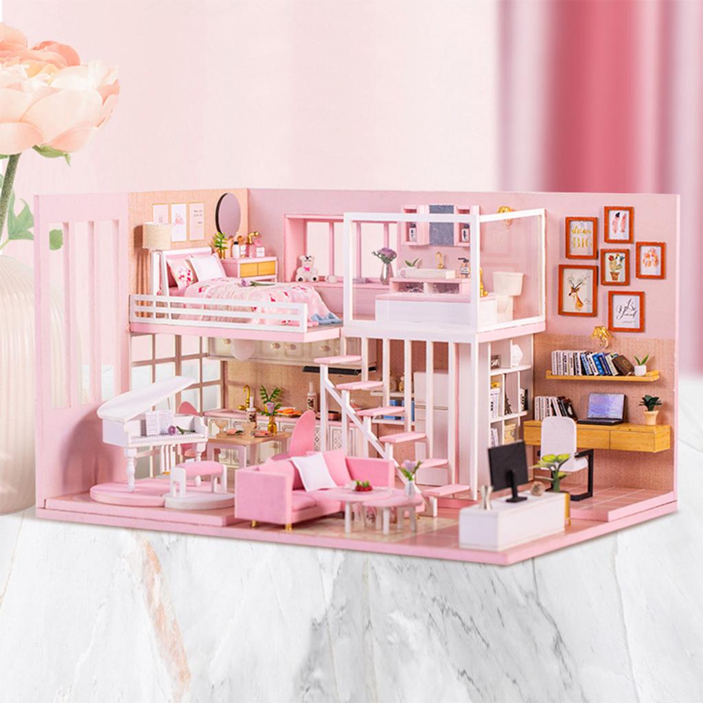 Sofá de casa de muñecas con patrón de flores Pequeña flor mini sofá doble de casa de muñecas regalo para niñas accesorio de moda para casa de muñecas o muñeca a escala 1//12