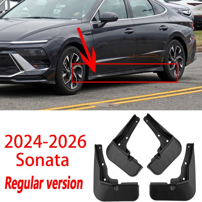 4PCS Car Mudguards For Hyundai Sonata N Line DN8 2024 2025 2026 Auto Fender Antifreeze Splash Mud Flaps Mudflaps Car Accessories