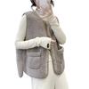 Fashionable Lamb Vest for Women, Short Style Coat for Spring and Autumn