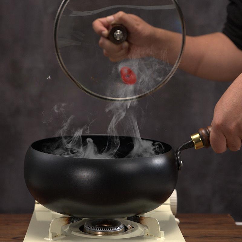 Big Belly Pot Household Stir Fry Pot Uncoated Non Stick Pot Handmade Iron Pot Cooked Iron Pot Stir Fry Pot Big Belly Iron Pot