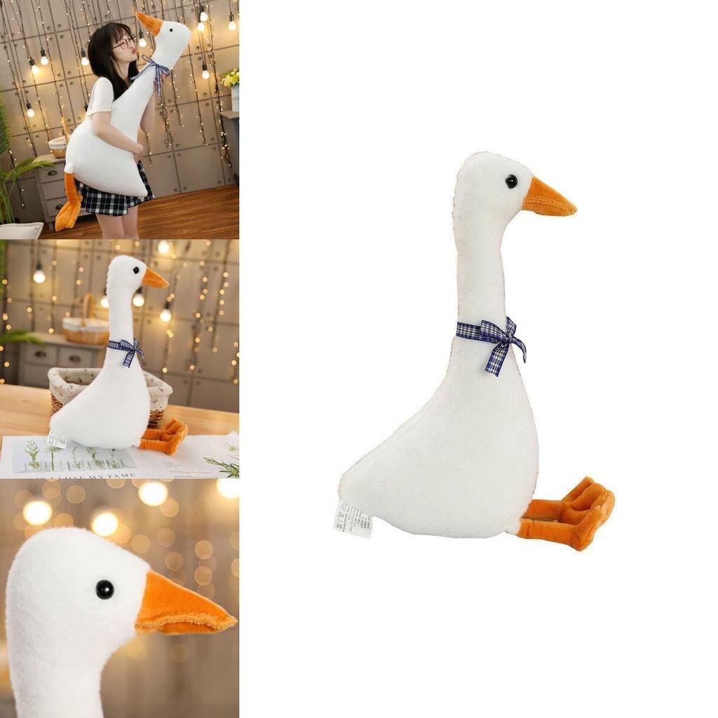 Weiche Weiße Gans Plüschpuppe Niedliches Schlafkissen Perfektes Lustiges Süßes Geschenk Für Freunde