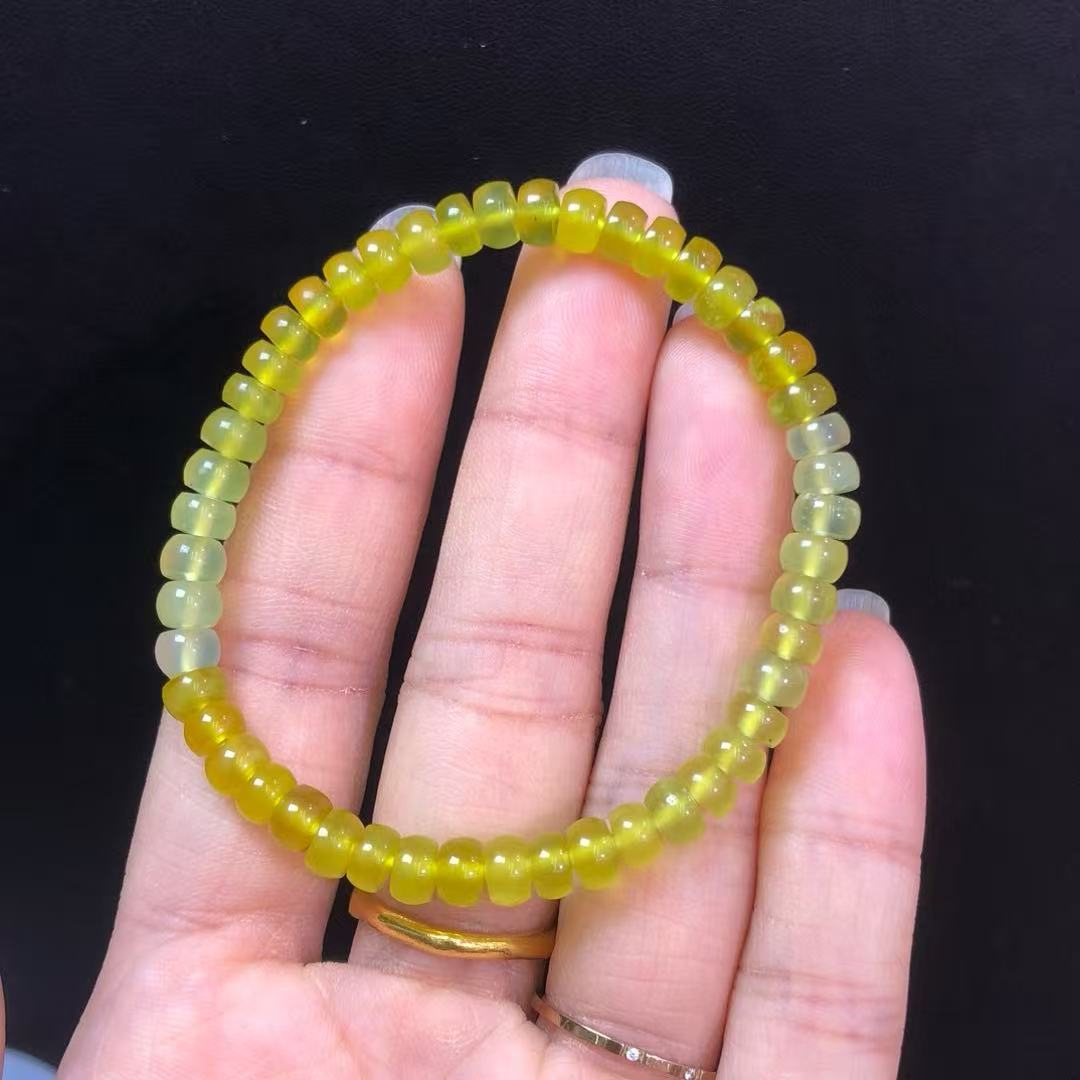 Natural smoke purple agate old bead tablet bracelet jade bracelet single circle fashion sugar cube bracelet specifications