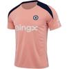 Letter Logo Round Neck Raglan Slim Fit T-Shirt Men Tops Pink HJ3387-845
