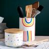 Scandinavian ceramic jars sealed jars for food storage seasoning boxes grain storage containers dried fruit coffee candy jars
