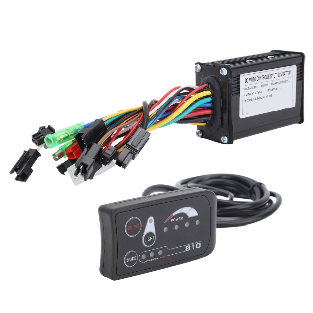 DC 36V 48V 17A 3 Modes Controller with S810 Panel with FT 8C Magnetic Points with 109R Throttle for 250W‑350W Motor