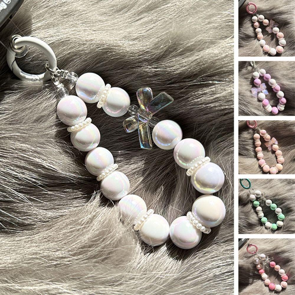 

1Pcs Anti-Lost Phone Lanyard Acrylic Beads Keychain Durable Water Cup Chain for Women Girl