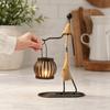 Iron Shaped Iron Candle Holder Detachable Frame Candle Stand  Holiday Party Display