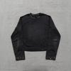 European and American autumn long sleeved minimalist personalized corns decoration design men's and women's round neck T-shirt
