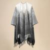 New Imitation Cashmere Women Scarf Autumn Winter Striped Tassel Poncho Wrap Blanket Capa Para Mujer Pashmina Shawl Echarpe Hiver