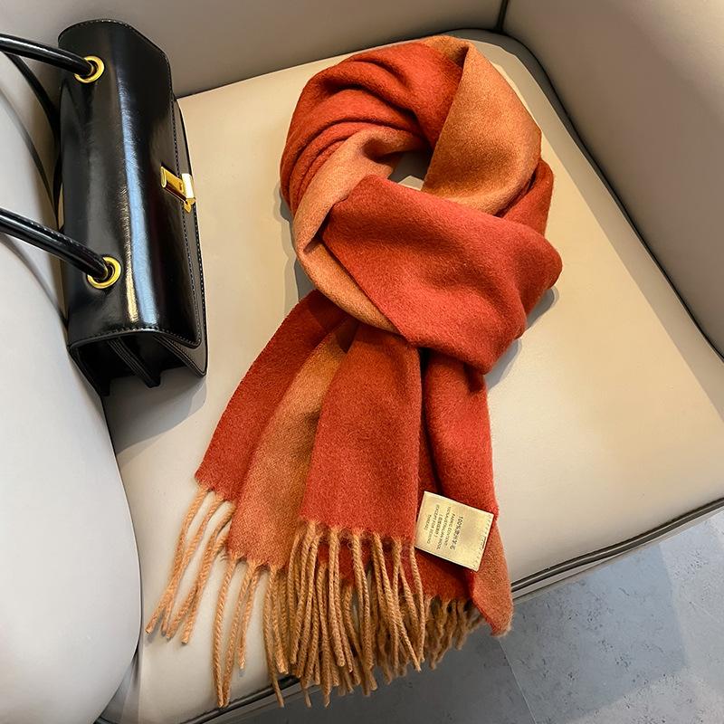 Pure Wool Scarf Men's High-end Winter Men's Scarf Men's