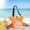 Beach Mesh Girls Bag Shell Collecting Bag PVC Crab Shape Seashell Storage Pouch Toys Collecting Storage Bags Outdoor Accessories