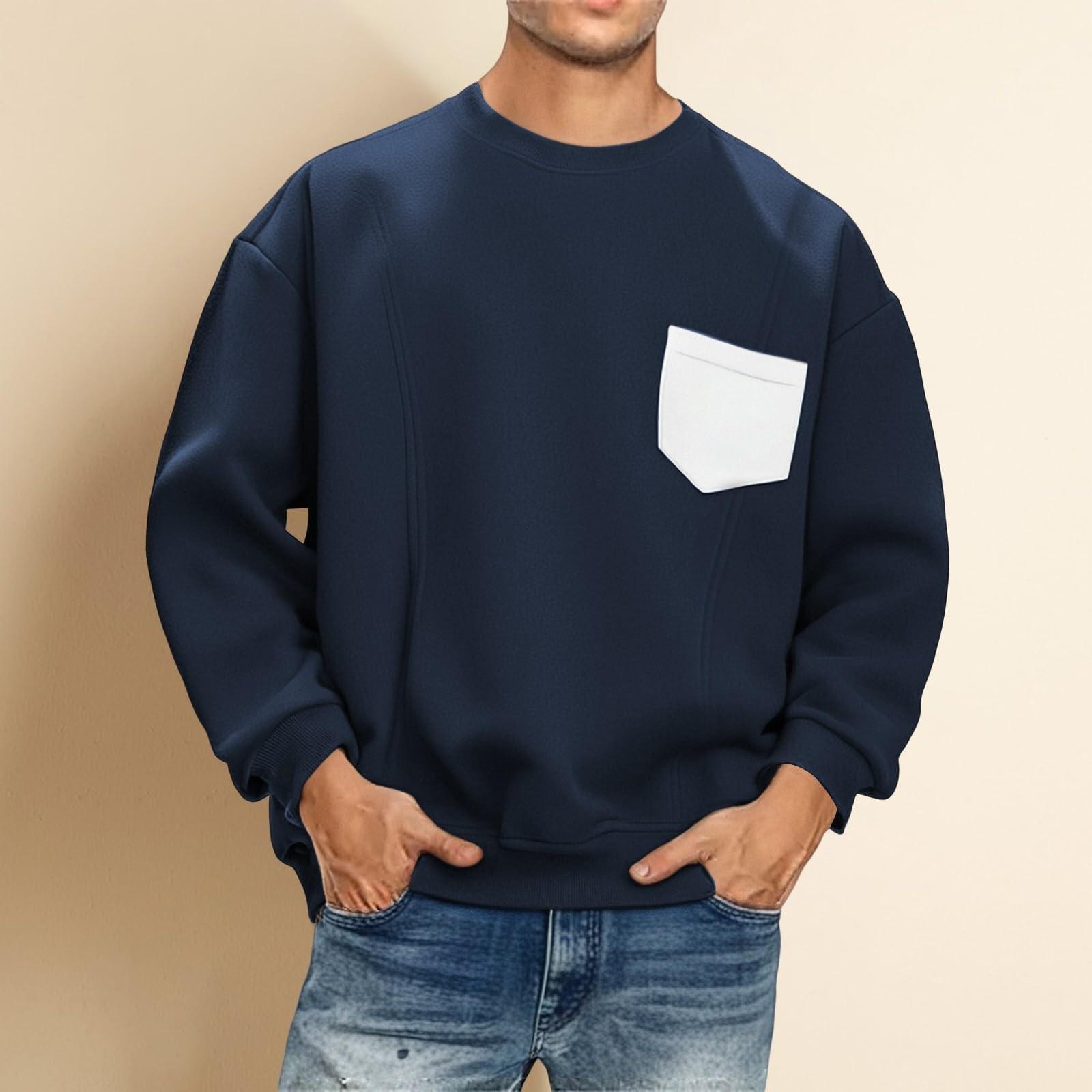 

Men S Fashion Hoodies & Sweatshirts Drawstring Hoody Top Long Sleeve Shoulder Lightweight Clothes With Pocket M