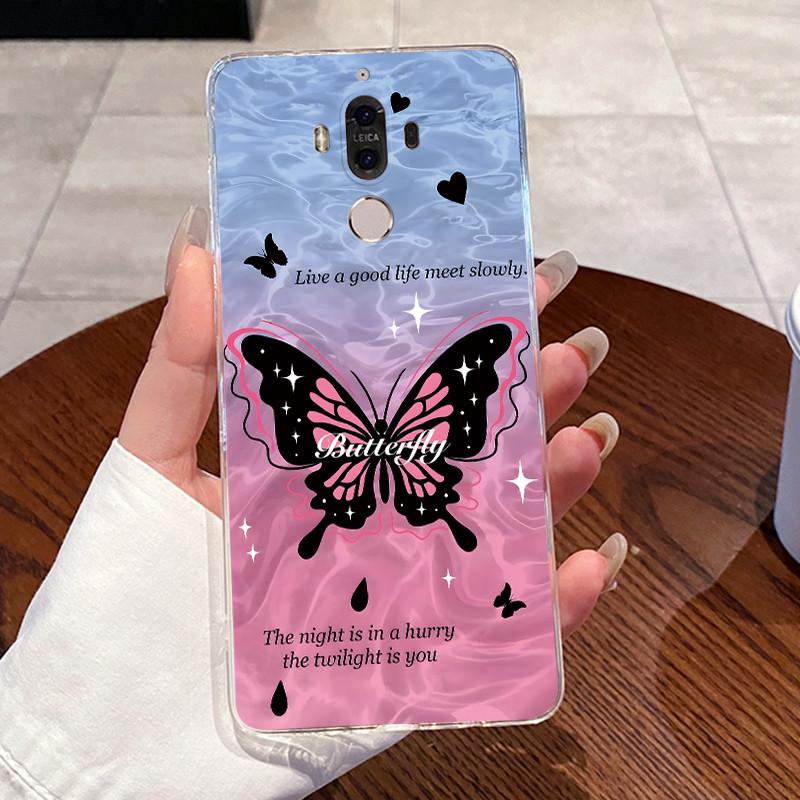 Jelly Casing For Huawei Mate 9 Coque Funda Clear Silicone Soft TPU Back Cover Cute Cat Rabbit Heart Protective Case Capa