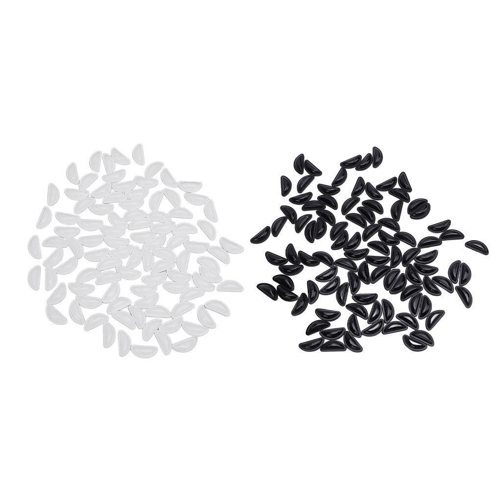 50 pares de almofadas para nariz de óculos de silicone antiderrapante almofada de ar confortável peça de nariz para óculos sung