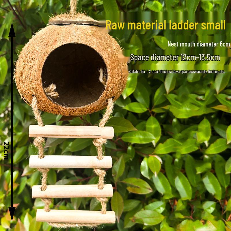 Hand-Woven Straw Nest for Small Birds: Parrot, Budgie, Conure, Finch