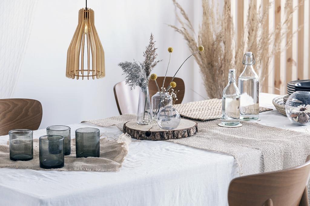 MODERN WOODEN LED CEILING HANGING LAMP