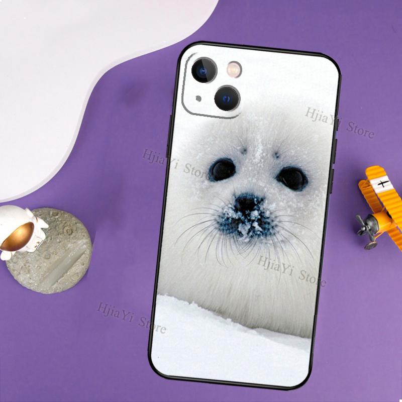 Baby Seals Case For iPhone 14 13 Pro X XS Max XR 7 8 Plus Cover For iPhone 14 12 Mini 11 Pro Max SE 2020