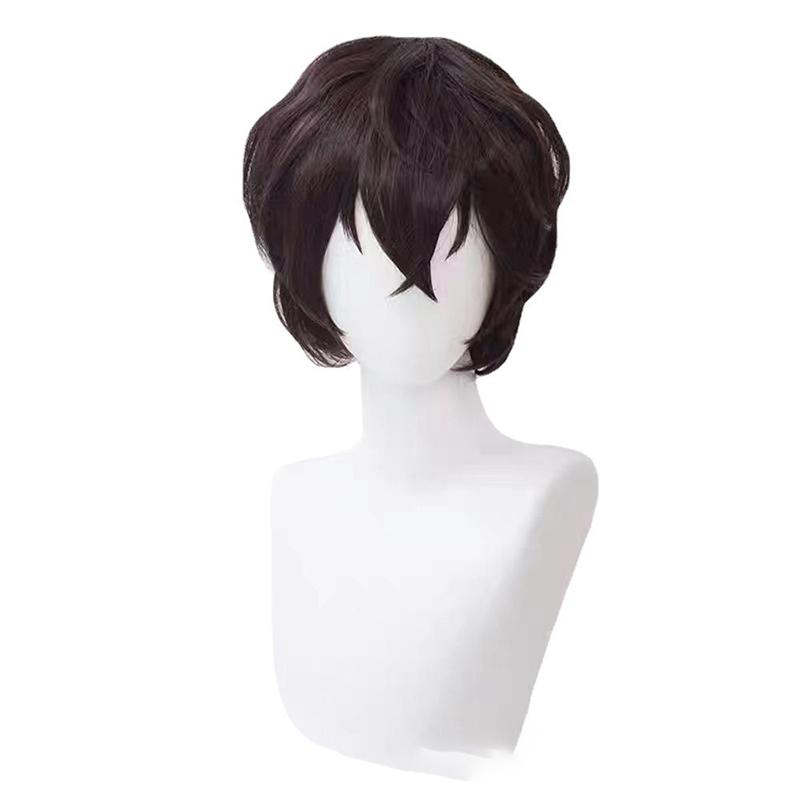 Dazai Osamu Role Headwear Man Daily Clothing Match Microfilm Wig Anime Bungo Stray Dogs Character Modeling Headgear