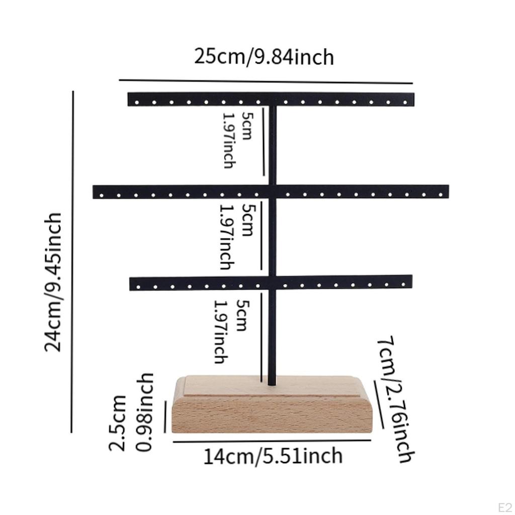 Earrings Organizer Dangling Holder Gift for Mom 3 Tiers Ear Studs Jewelry Display