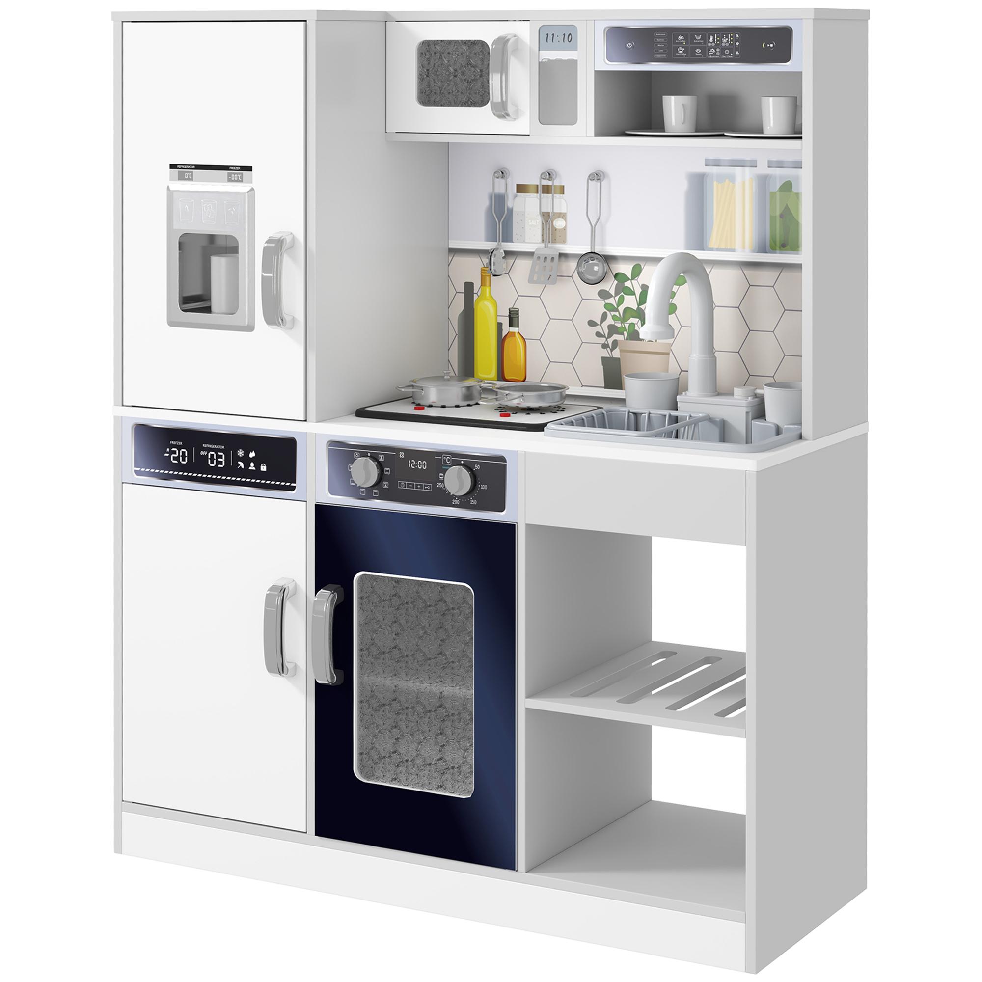 Play kitchen set with stainless steel