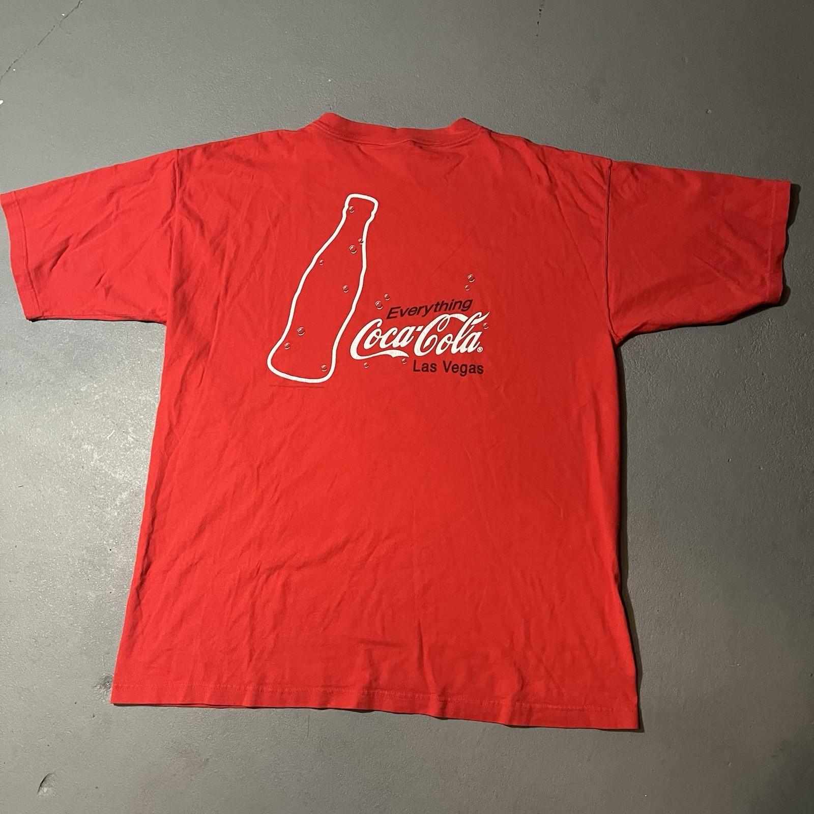 1997 Coca Cola Las Vegas Beverage XL Vintage Red Unisex T-Shirt XXXL