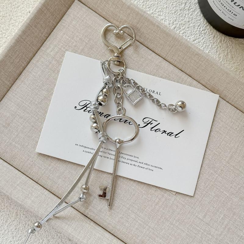 Ins Bead Pendant Keychain Creativity Acrylic Backpack Hanging Piece Car Key Chain Trend Accessories
