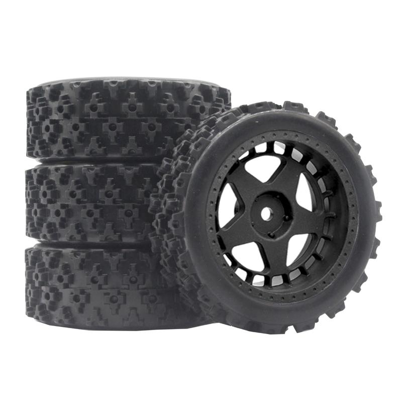 4pcs 70MM Rally Tires Rubber Tire Wheel Tyre for Tamiya XV01 XV02 TT01 TT02 PTG-2 1/10 RC Rally Racing Car Upgrade Parts