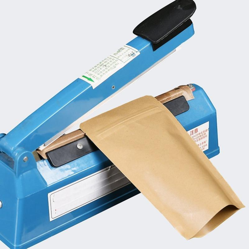 50pcs Kraft Paper Self-supporting Bag Thickening Waterproof Sealing Bags Snacks Dried Fruits Tea Storage Packaging Bag