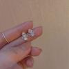 Cat's Eye Angel Crown Niche Design Earrings Zircon Rhinestone Fashion Cute Earrings