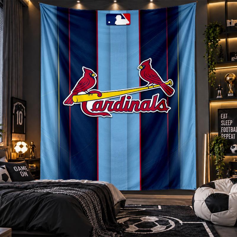 Wall Hanging Tapestry St. Louis Cardinals Print Cloth for Living Room Bedroom Home Decor