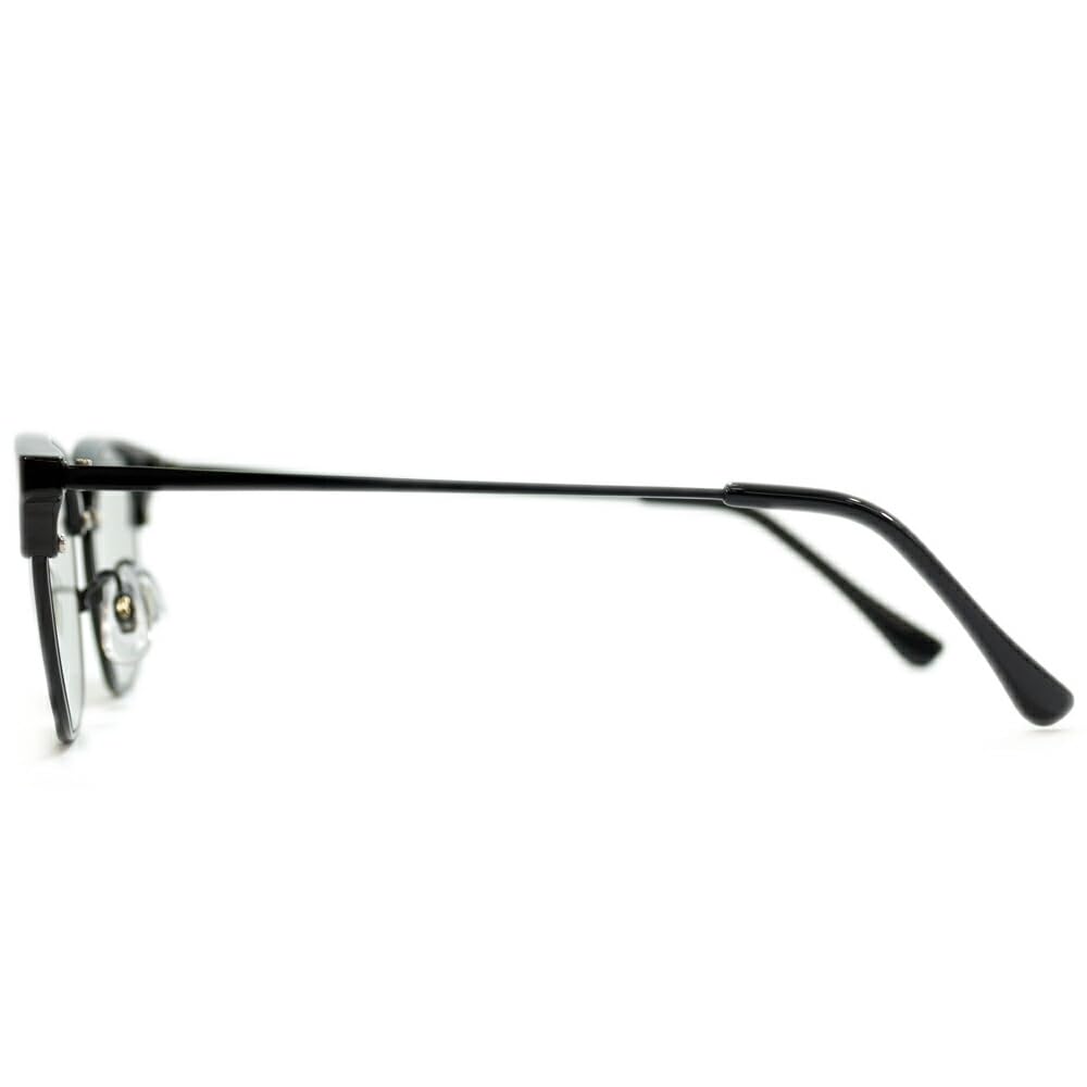 [MERRY PLEASURE] Sunglasses for Men and Women, Fashion Glasses, Browline, Semi-Tinted, Lightly Tinted Lenses