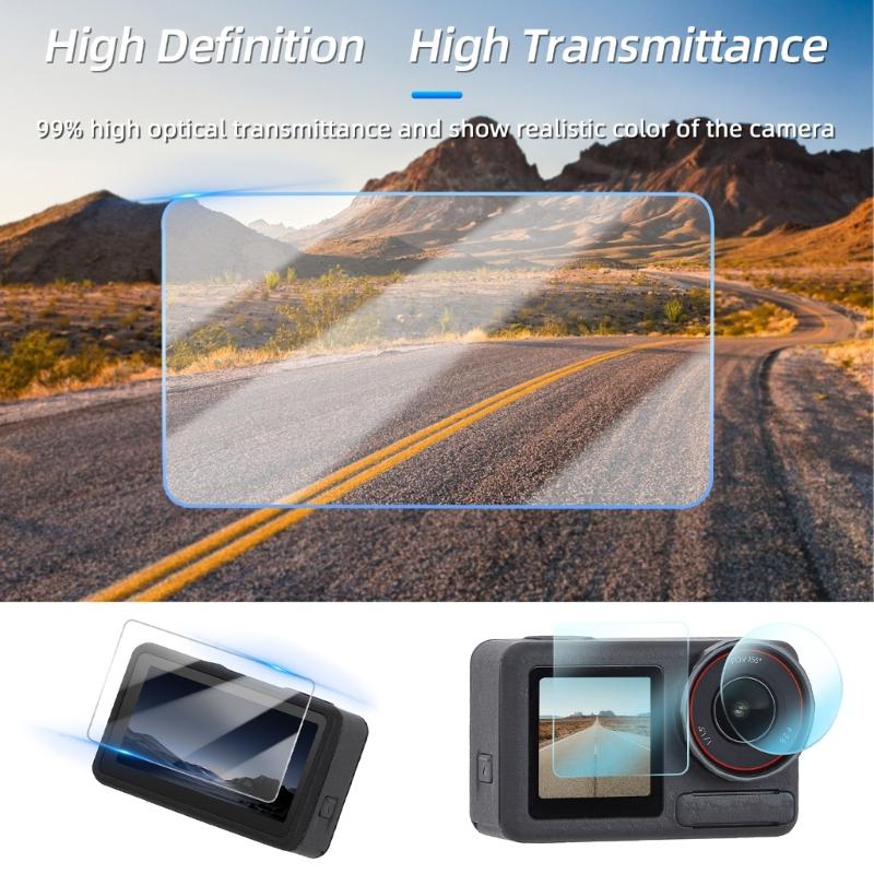 Camera Screen Lens Tempered Glass High Transparencys and AntiFingerprint for Action 5Pro Lens