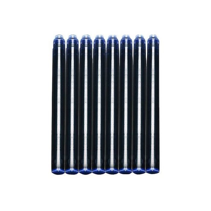 WATERMAN boîte de 8 cartouches longues, encre Bleu Sérénité effaçable pour stylo plume