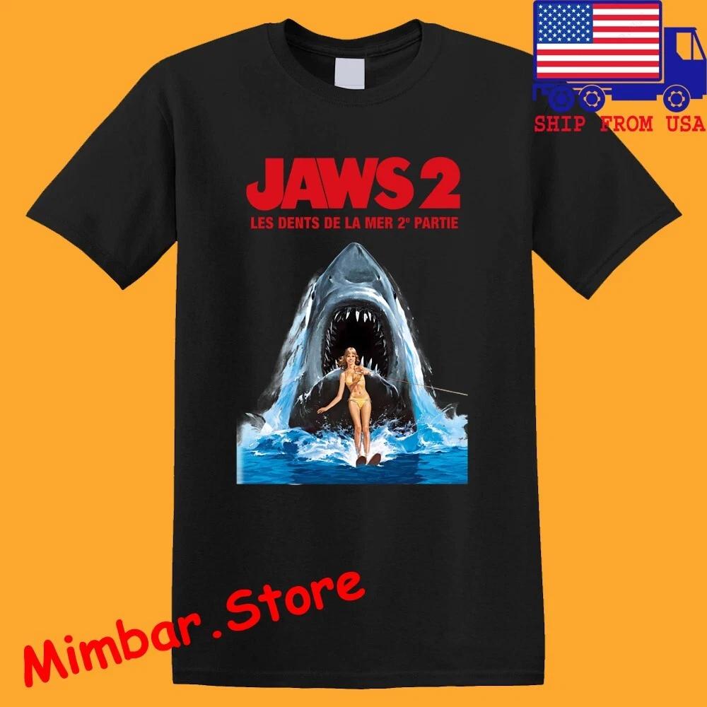JAWS 2 Movie Shark Men s Black Size S-5XL M