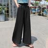 Women's High-Waisted Linen Wide-Leg Pants