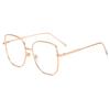The Glasses Frame Is A Retro Square Cat'S Eye Large Frame Flat Mirror Fashionable Men'S And Women'S Decorative Plain Glasses Frame.