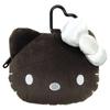 T's Factory Sanrio Characters Plush Toy with Carabiner Zipper Mascot Hello Kitty Monochrome H100 X W115 X D50mm SR-5546757MK
