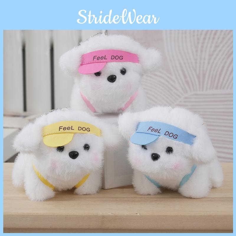 Soft Plush Charming Dog Doll Keychain Lovely Bag Charm For Kids And Adults