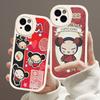 Popular Animation P-Pucca Phone Case For IPhone 16 15 14 13 12 11 Pro Max Plus Leather Soft Cover