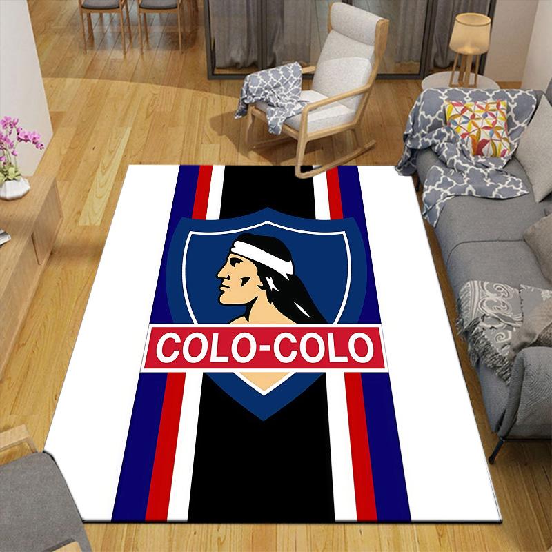 CSD Colo‑Colo Flannel Pattern Square Carpet,Area Rug,Carpet Rug for Living Room Bedroom Sofa Playroom Decor,Non-slip Floor Mat