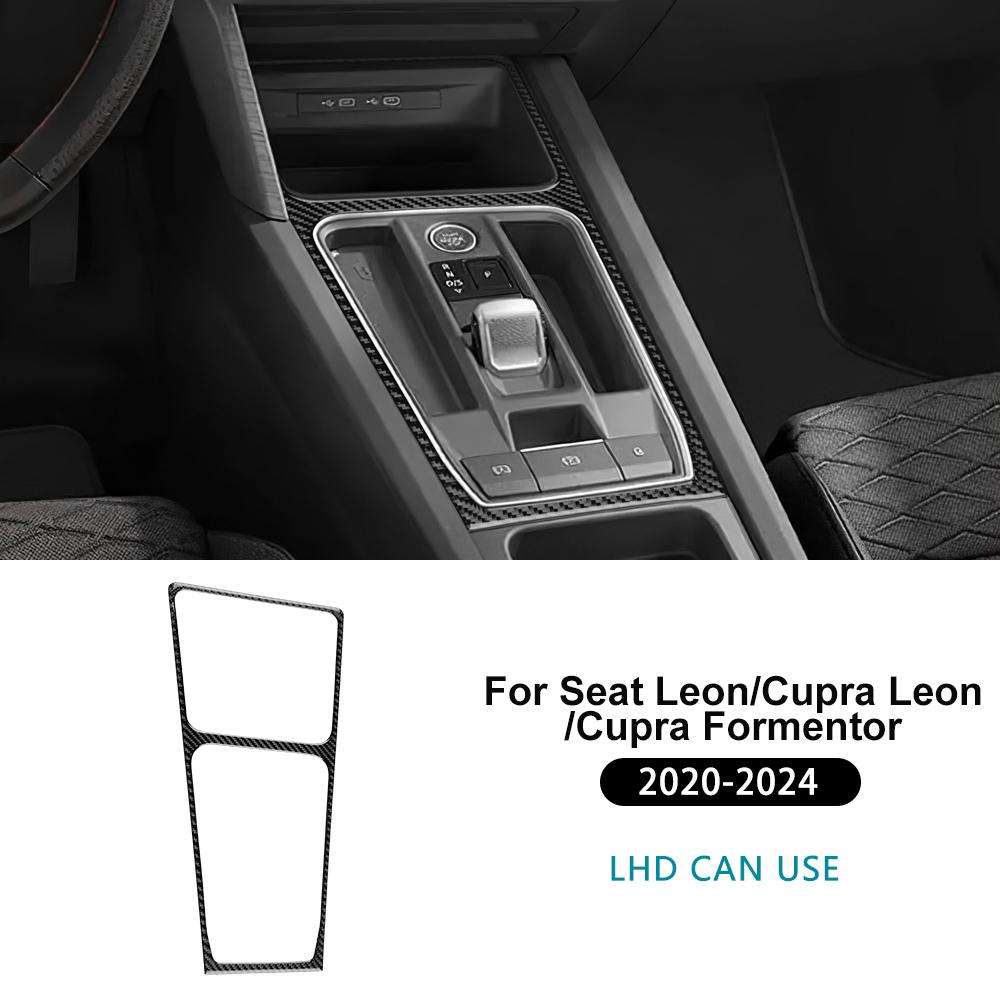 Soft Carbon Fiber Sticker For Seat Leon MK4 Cupra Leon Cupra Formentor 2020-2025 2025 2025 Manual Transmission Car Gear Shift