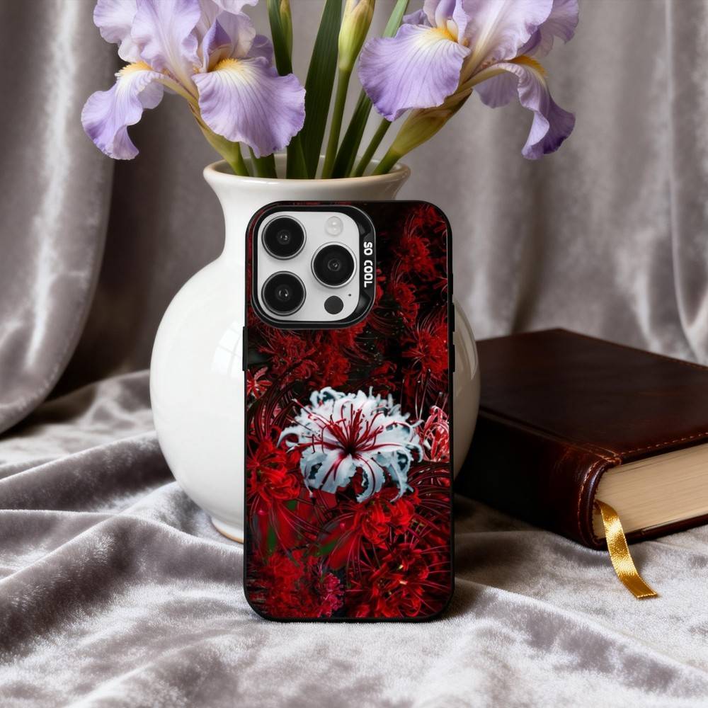 G-Ghoul R-Rote Spinnenlilie Tokio Handyhülle Für iPhone17,16,15,14,13,12,11 Plus,Pro Max Candy Silberbeschichtet Innenabdeckung