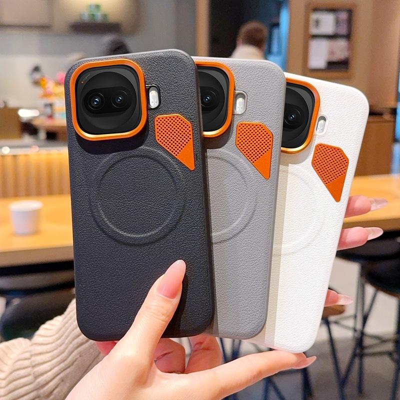 Applicable To iQOOZ11turbo Heat Dissipation Mobile Phone Case Breathable and Anti-drop Iqooz11x Magnetic Case Z10turbo Gold Armor