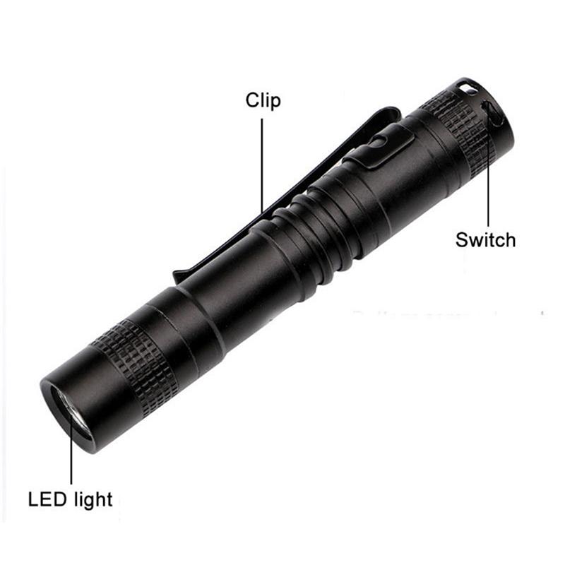 Pocket Torch Powerful Led Lantern Aaa Battery For Camping Hunting Portable Mini Pen Led Flashlight Waterproof Pen Light