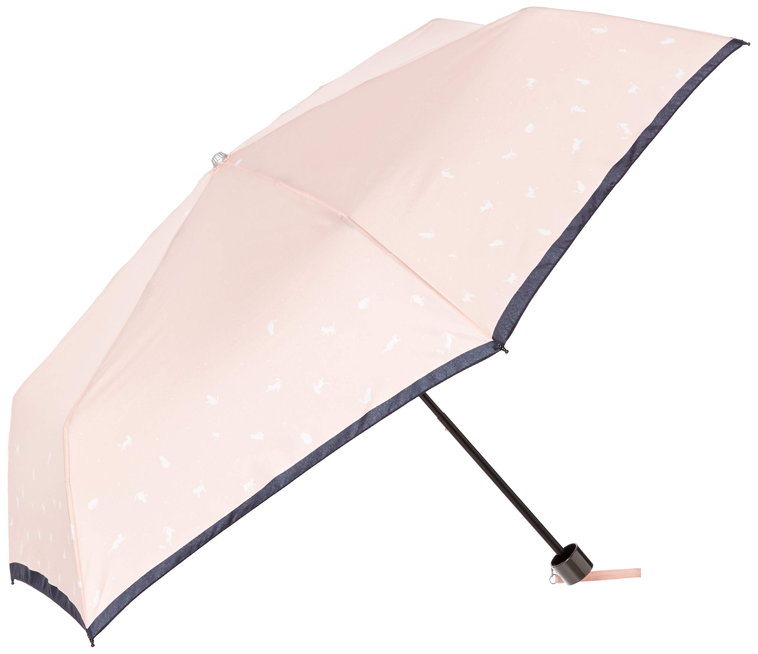

Sweet Jasmil Folding Umbrella Cat Random Print Pale Orange Japan Rib 55cm Total length 25cm 58cm Handle 3cm [Moonbat] Women s Women s length (when